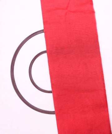 light rust red plain tissue organza fabric